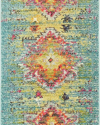 Southwestern vista turquoise area rug - Runner / 2’ 7 x