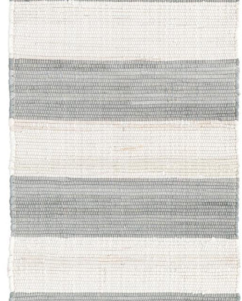 Striped chindi rag rug - Gray / Runner / 2’ 2 x 8’