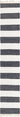 Striped chindi rag rug - Navy Blue / Runner / 2’ 2 x