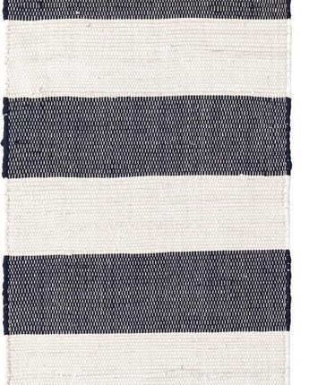 Striped chindi rag rug - Navy Blue / Runner / 2’ 2 x 8’