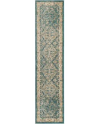 Traditional christianshavn oslo rug - Teal / Runner / 3’