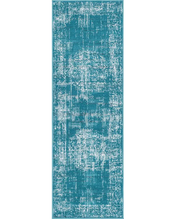 Traditional distressed aarhus rug - Teal / Runner / 2’ x