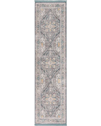 Traditional distressed prado rug - Blue / Runner / 2’ 7 x