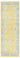 Traditional distressed prado rug - Yellow / Runner / 2’ 2