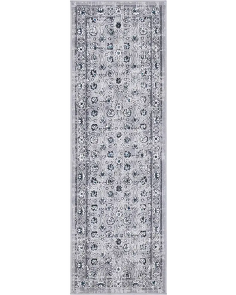 Traditional floral aarhus rug - Gray / Runner / 2’ x 6’