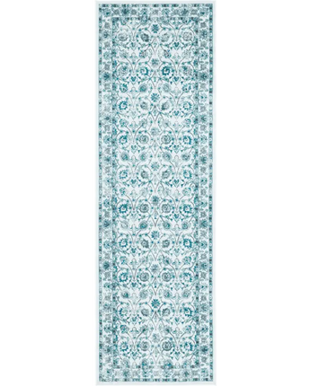 Traditional floral aarhus rug - White / Runner / 3’ x