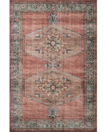 Traditional heidi rug - Spice / Blue / Rectangle