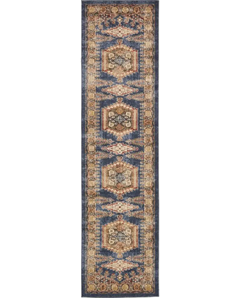 Traditional larissa utopia rug - Navy Blue/Brown / Runner