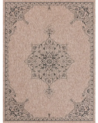 Traditional outdoor traditional antique rug - Beige / 9’