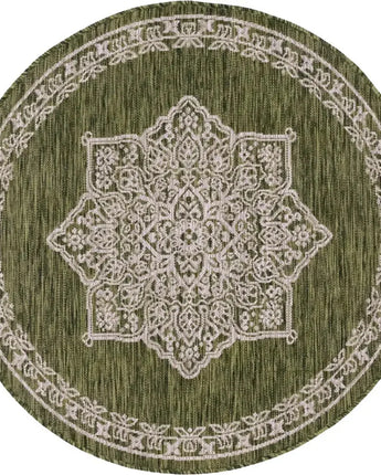 Traditional outdoor traditional antique rug - Green / 4’