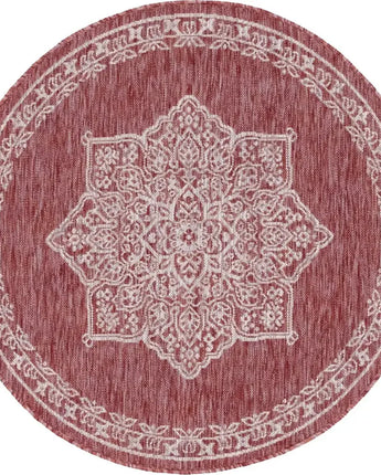 Traditional outdoor traditional antique rug - Rust Red