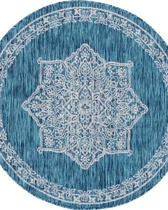 Traditional outdoor traditional antique rug - Teal / 4’