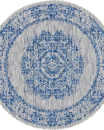 Traditional outdoor traditional timeworn rug - Blue / 4’