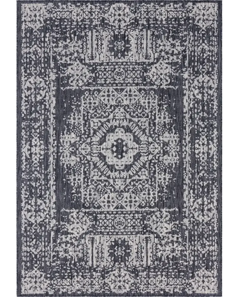 Traditional outdoor traditional timeworn rug - Charcoal