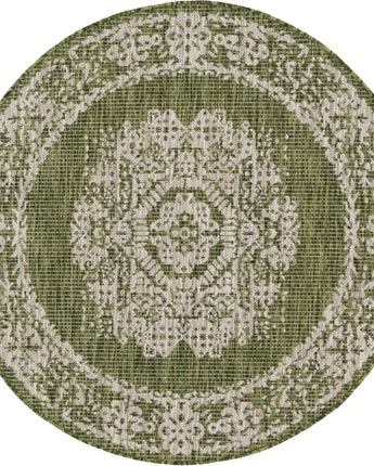 Traditional outdoor traditional timeworn rug - Green / 4’