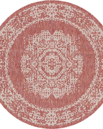 Traditional outdoor traditional timeworn rug - Rust Red