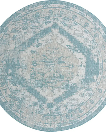 Traditional outdoor traditional valeria rug - Aqua / 10’