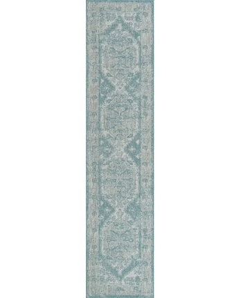 Traditional outdoor traditional valeria rug - Aqua / 2’