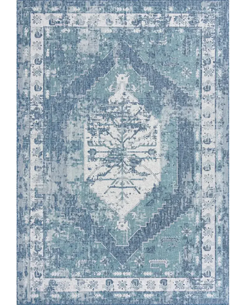 Traditional outdoor traditional valeria rug - Blue / 10’