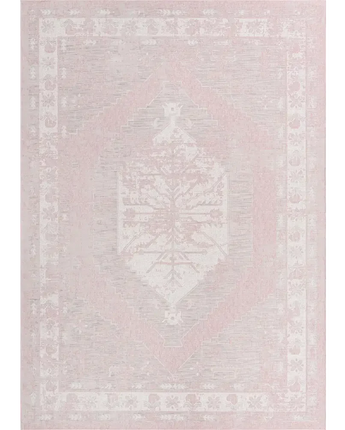 Traditional outdoor traditional valeria rug - Pink / 10’