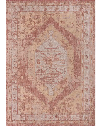 Traditional outdoor traditional valeria rug - Rust Red