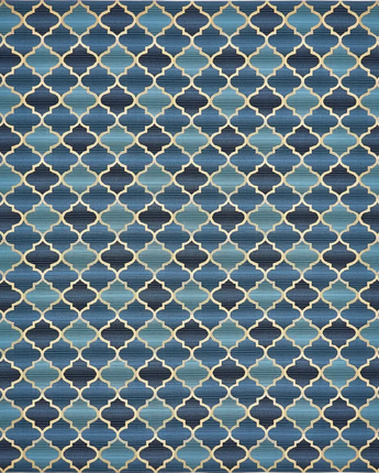 Traditional outdoor trellis eden trellis rug - Blue / 10’