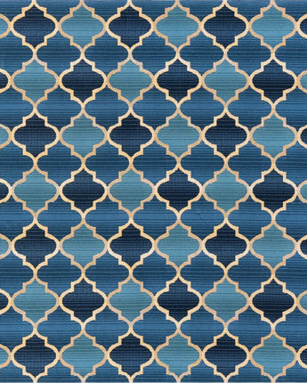 Traditional outdoor trellis eden trellis rug - Blue / 5’