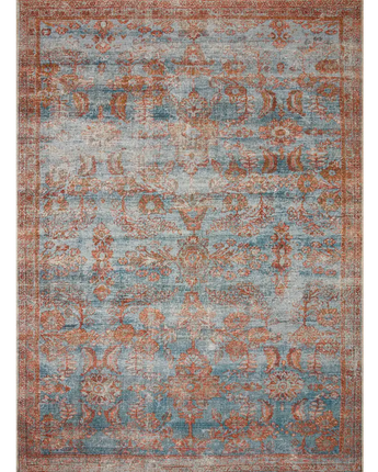 Traditional sebastian rug - Blue / Spice / Rectangle