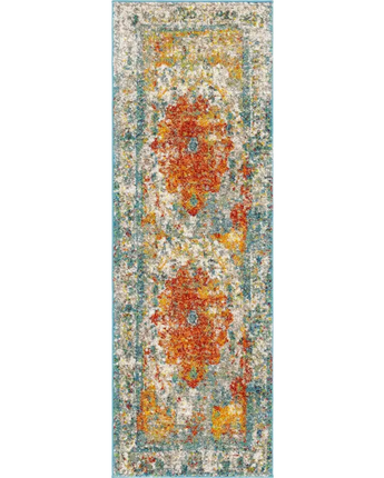 Traditional strada rosso rug - White / Runner / 2’ x 6’