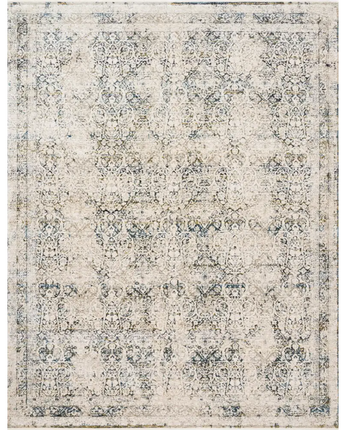 Traditional theia rug - Natural / Blue / Rectangle