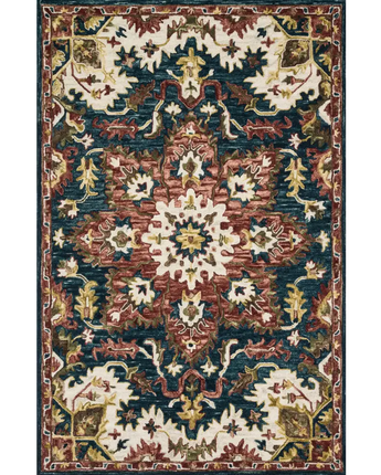 Traditional victoria rug - Blue / RaspMulti / Rectangle