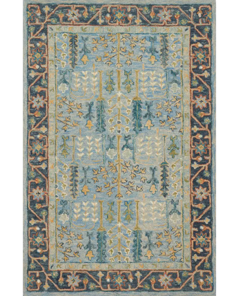 Traditional victoria rug - Lt Blue / Dk Blue / Rectangle