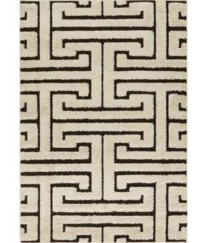 Transitional enchant rug - White / Dark Brown / Rectangle