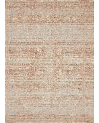 Transitional faye rug - Terracotta / Blue / Rectangle