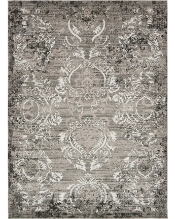 Transitional outdoor botanical manchester rug - Light Gray