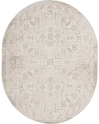 Tribal outdoor aztec coba rug - Light Gray / 7’ 10’’