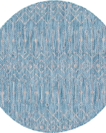 Tribal outdoor trellis tribal trellis rug - Aqua / 4’