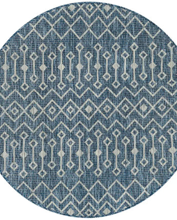 Tribal outdoor trellis tribal trellis rug - Blue / 4’