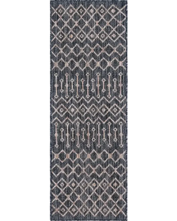 Tribal outdoor trellis tribal trellis rug - Charcoal Gray