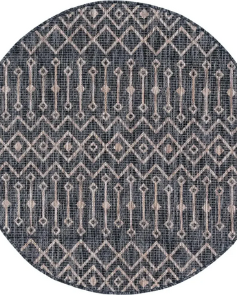 Tribal outdoor trellis tribal trellis rug - Charcoal Gray