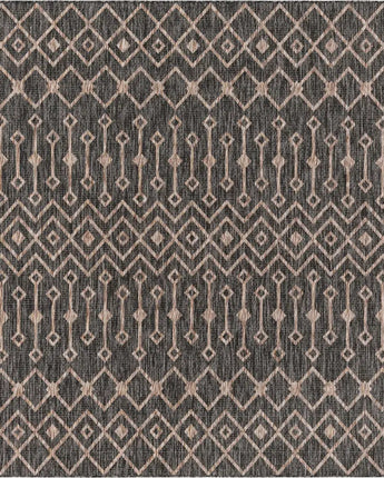 Tribal outdoor trellis tribal trellis rug - Charcoal Gray