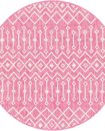 Tribal outdoor trellis tribal trellis rug - Fuschia / 4’