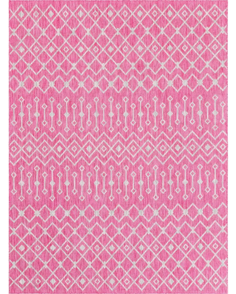 Tribal outdoor trellis tribal trellis rug - Fuschia / 9’