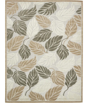 Tropical outdoor botanical augusta rug - Beige / 9’