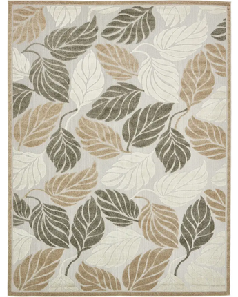 Tropical outdoor botanical augusta rug - Beige / 9’