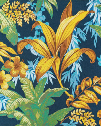 Tropical outdoor botanical calypso rug - Multi / 5’