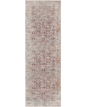 Tulip Washable Area Rug - Red / Beige / Runner / 2’7 x 7’10 