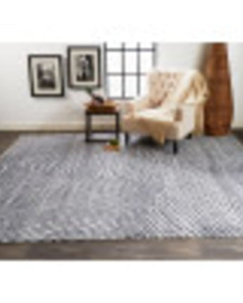 Vivien architectural hand-knot wool rug - Area Rugs