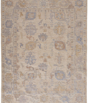 Wendover eco-friendly pet oushak area rug - Tan / Blue