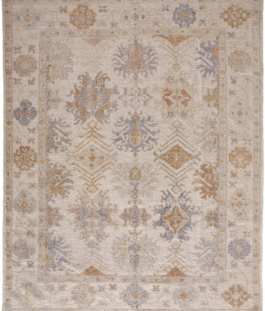 Wendover eco-friendly pet oushak area rug - Tan / Blue